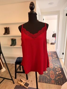 Idyllwind Red Lace-Trim Camisole